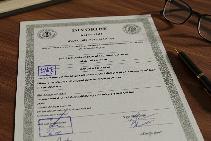 برگه طلاق نامه